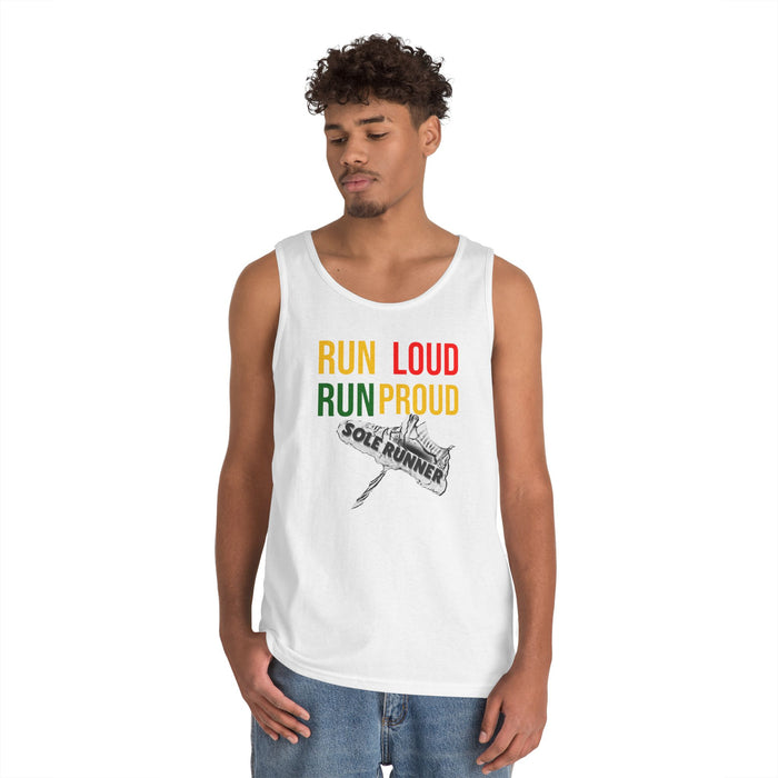 Run Loud Run Proud: Unisex Heavy Cotton Tank Top