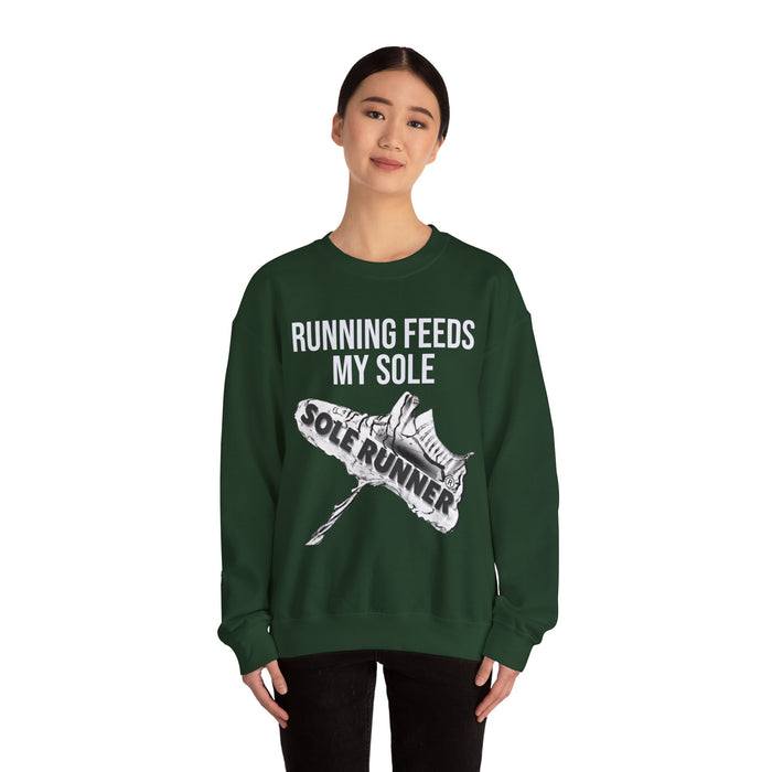 Running Feeds My Sole: Unisex Heavy Blend™ Crewneck Sweatshirt