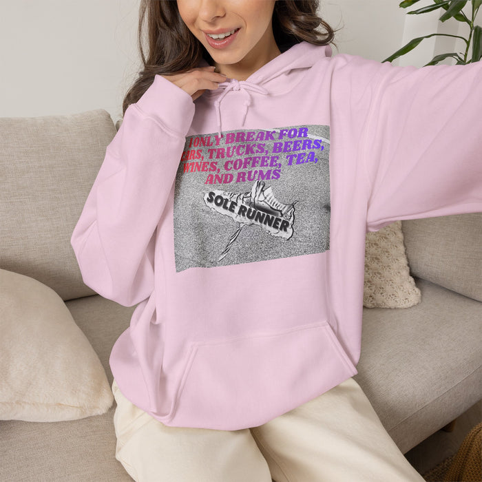 I Only Break For Cars, Trucks, Beers, Wines, Coffee, Tea, and Rums: Unisex Heavy Blend™ Hooded Sweatshirt