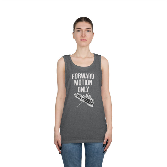 Forward Motion Only: Unisex Heavy Cotton Tank Top
