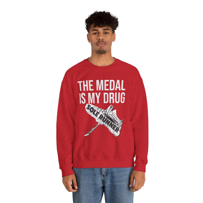 The Medal Is My Drug: Unisex Heavy Blend™ Crewneck Sweatshirt