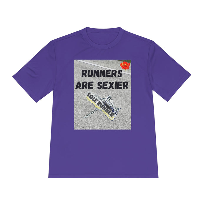 Runners Are Sexier-Whimsical Moisture Wicking Unisex T-Shirt For Runners