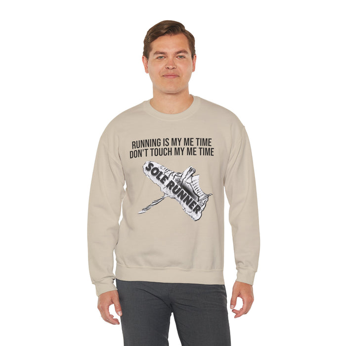 Running Is My Me Time. Don't Touch My Me Time: Unisex Heavy Blend™ Crewneck Sweatshirt