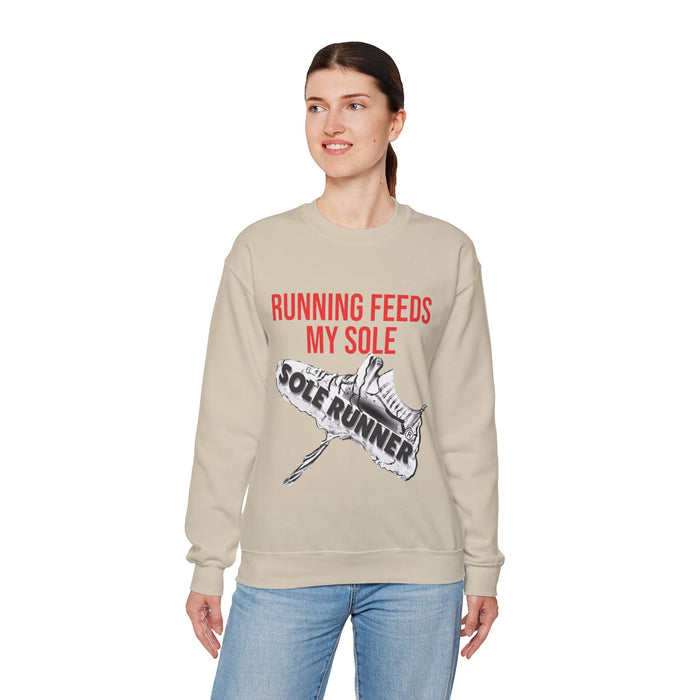Running Feeds My Sole: Unisex Heavy Blend™ Crewneck Sweatshirt