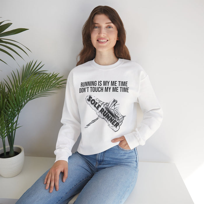 Running Is My Me Time. Don't Touch My Me Time: Unisex Heavy Blend™ Crewneck Sweatshirt