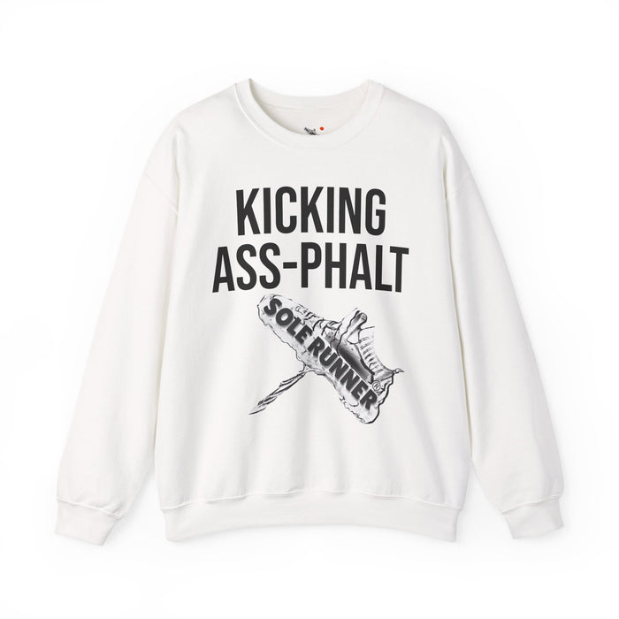 Kicking Ass-Phalt: Unisex Heavy Blend™ Crewneck Sweatshirt