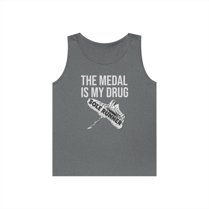 The Medal Is My Drug; Unisex Heavy Cotton Tank Top