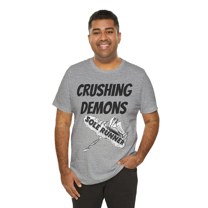 Crushing Demons: Unisex Jersey Short Sleeve Tee