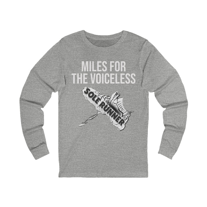 Miles For The Voiceless: Unisex Jersey Long Sleeve Tee