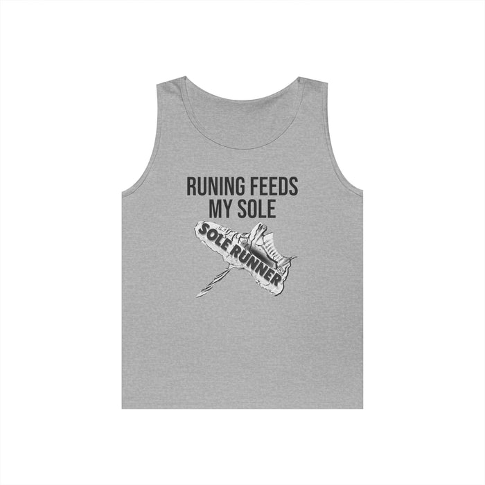 Running Feeds My Sole: Unisex Heavy Cotton Tank Top