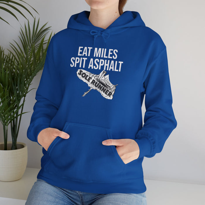 Eat Miles. Spit Ass-Phalt: Unisex Heavy Blend™ Hooded Sweatshirt