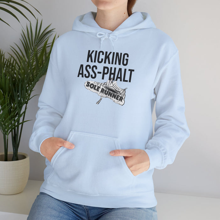 Kicking Ass-Phalt: Unisex Heavy Blend™ Hooded Sweatshirt