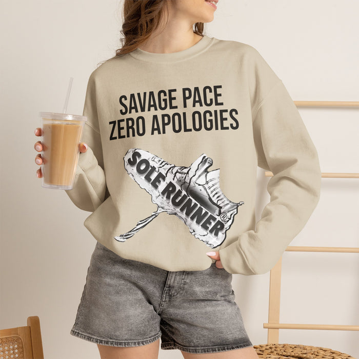 Savage Pace Zero Apologies: Unisex Heavy Blend™ Crewneck Sweatshirt