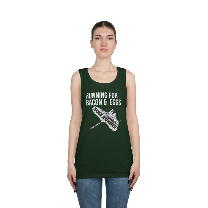 Running For Bacon & Eggs: Unisex Heavy Cotton Tank Top