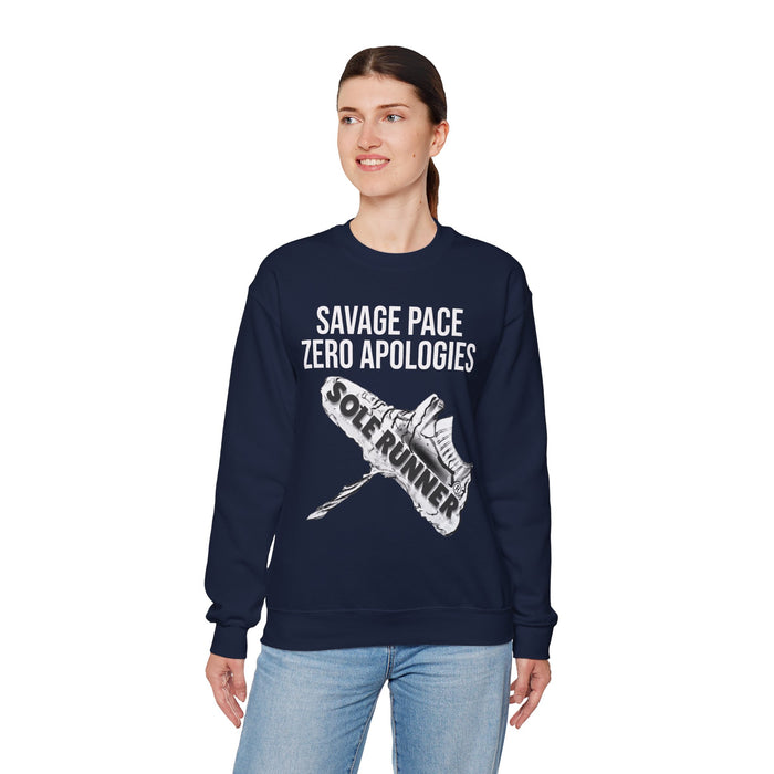 Savage Pace Zero Apologies: Unisex Heavy Blend™ Crewneck Sweatshirt