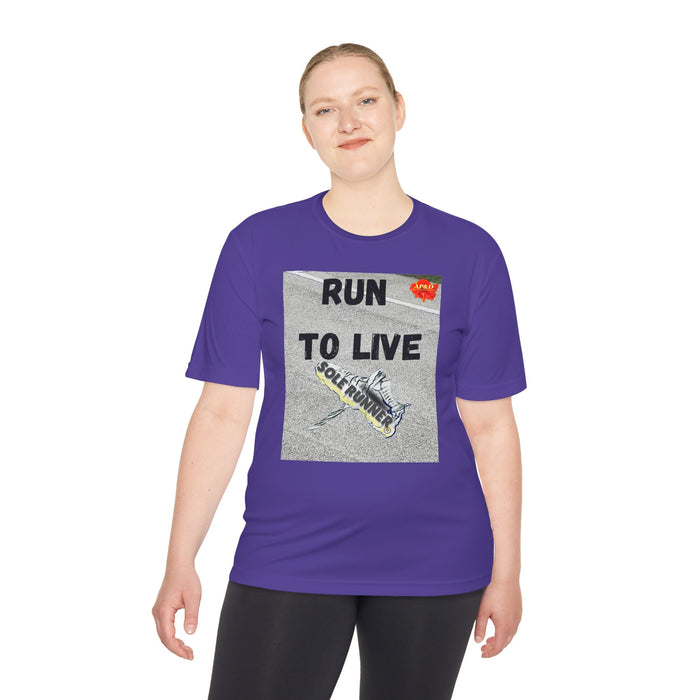 Run To Live-Whimsical Moisture Wicking Unisex T-Shirt For Runners