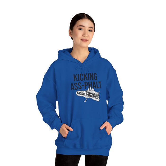 Kicking Ass-Phalt: Unisex Heavy Blend™ Hooded Sweatshirt