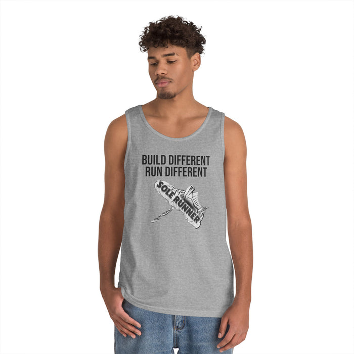 Built Different. Runs Different: Unisex Heavy Cotton Tank Top