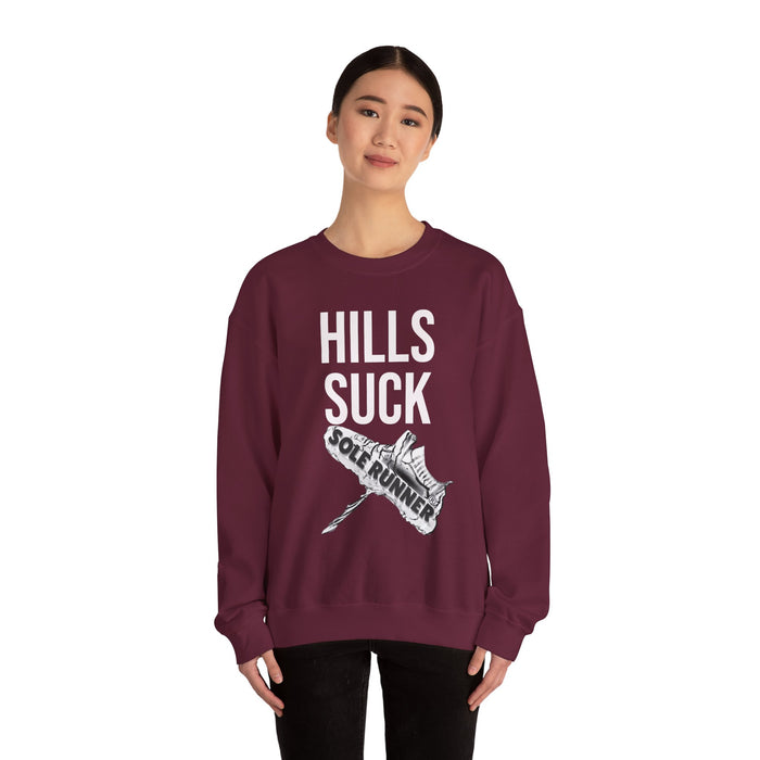 Hills Suck: Unisex Heavy Blend™ Crewneck Sweatshirt