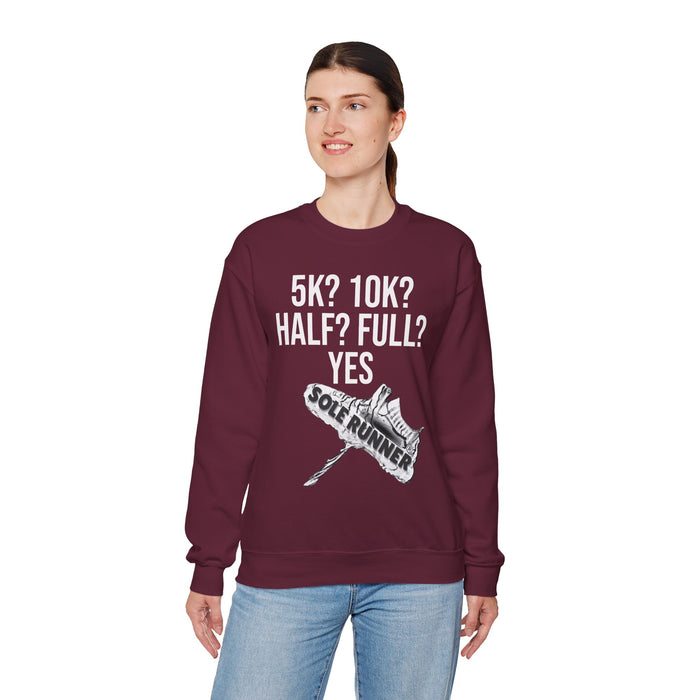 5k? 10k? Half? Full? Yes: Unisex Heavy Blend™ Crewneck Sweatshirt