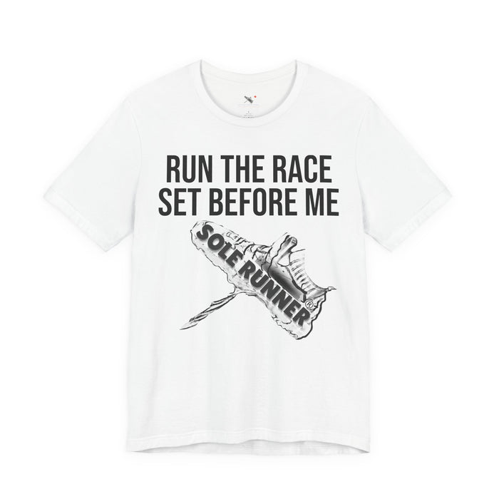 Run The Race Set Before Me: Unisex Jersey Short Sleeve Tee