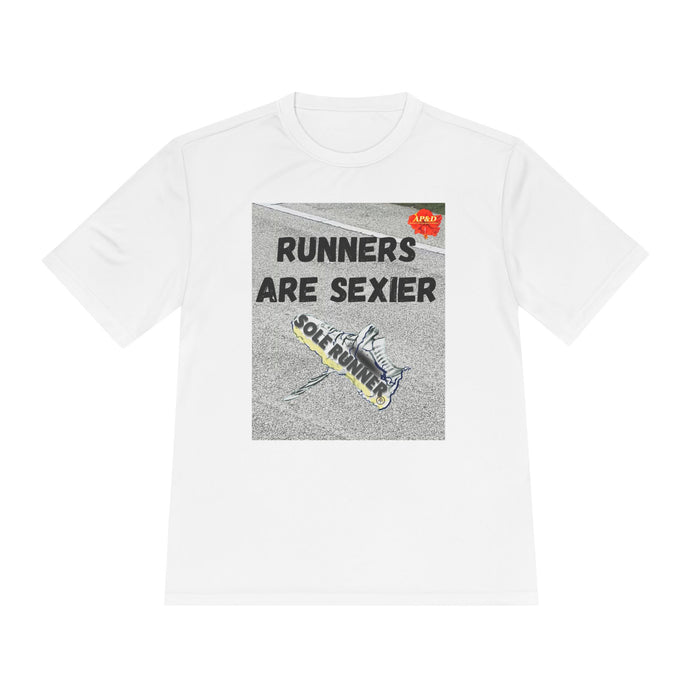 Runners Are Sexier-Whimsical Moisture Wicking Unisex T-Shirt For Runners