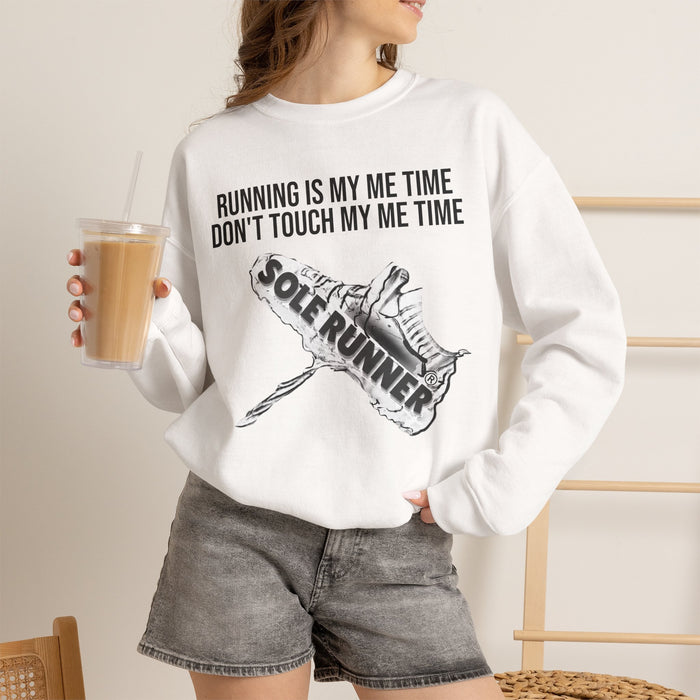Running Is My Me Time. Don't Touch My Me Time: Unisex Heavy Blend™ Crewneck Sweatshirt