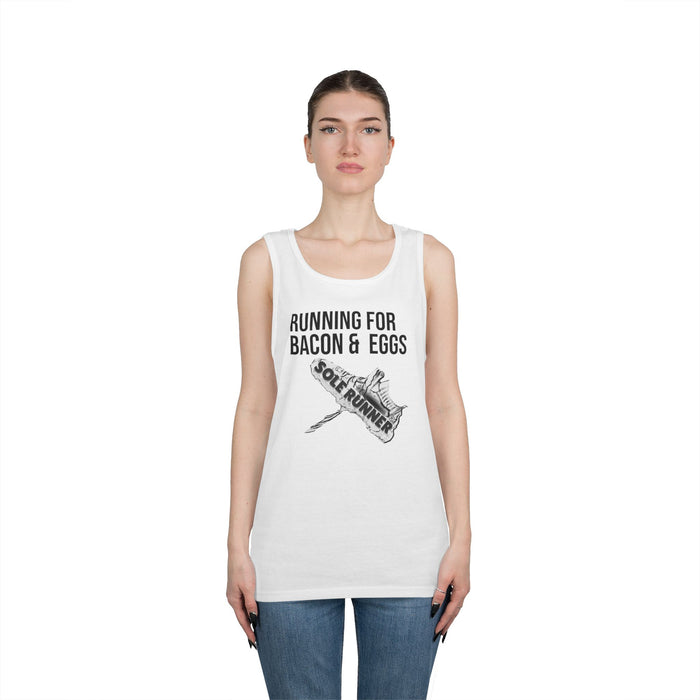Running For Bacon & Eggs: Unisex Heavy Cotton Tank Top