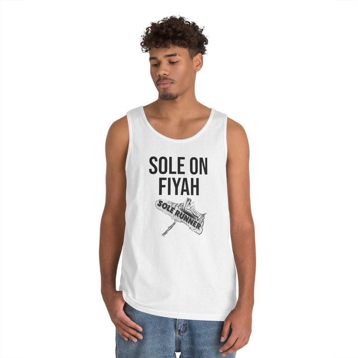 Sole On Fiyah: Unisex Heavy Cotton Tank Top