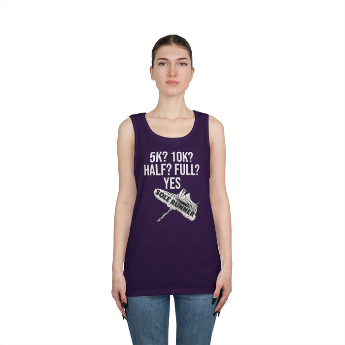 5k? 10k?Half? Full? Yes: Unisex Heavy Cotton Tank Top