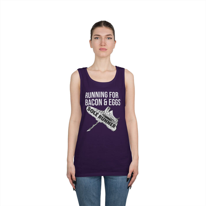 Running For Bacon & Eggs: Unisex Heavy Cotton Tank Top