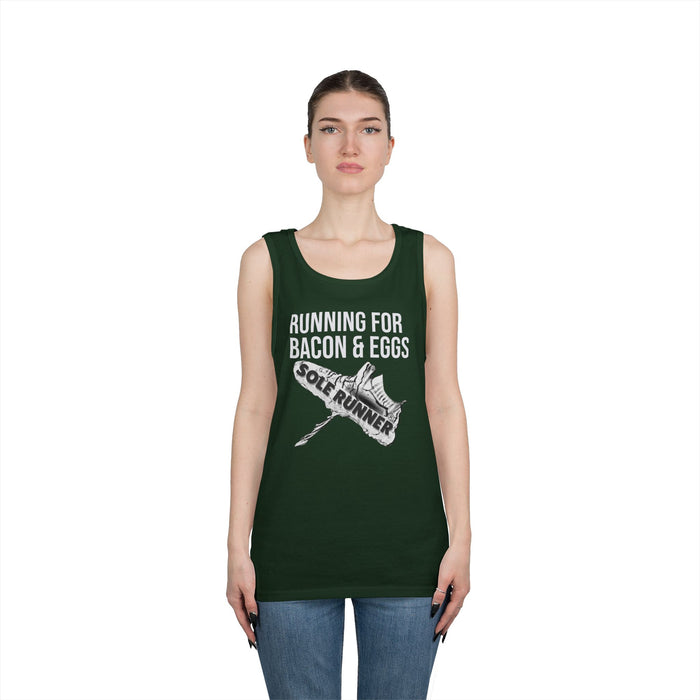 Running For Bacon & Eggs: Unisex Heavy Cotton Tank Top