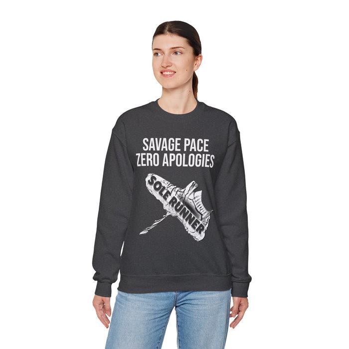 Savage Pace Zero Apologies: Unisex Heavy Blend™ Crewneck Sweatshirt
