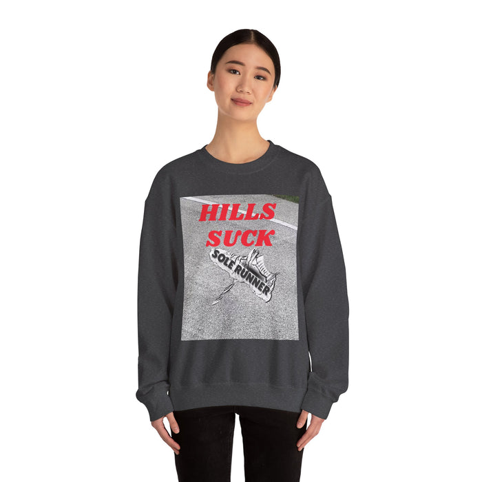 Hills Suck: Unisex Heavy Blend™ Crewneck Sweatshirt