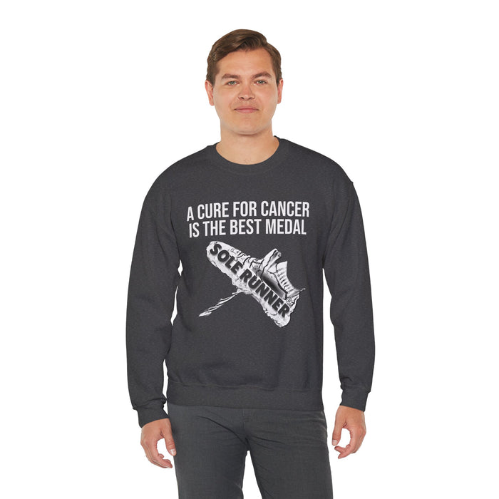 A Cure For Cancer Is The Best Medal: Unisex Heavy Blend™ Crewneck Sweatshirt