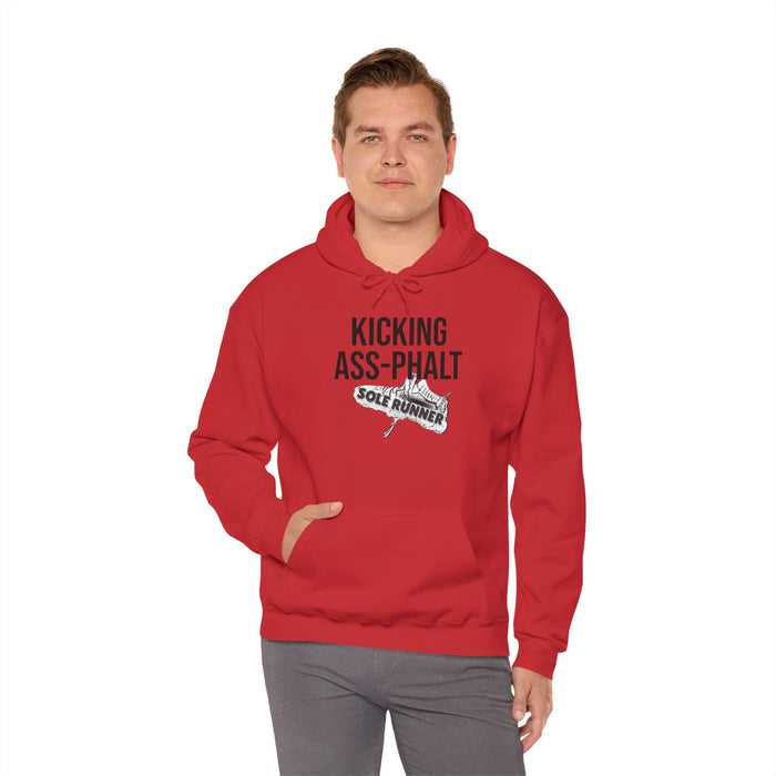 Kicking Ass-Phalt: Unisex Heavy Blend™ Hooded Sweatshirt