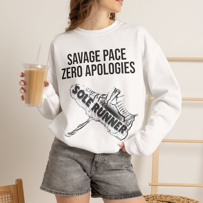 Savage Pace Zero Apologies: Unisex Heavy Blend™ Crewneck Sweatshirt