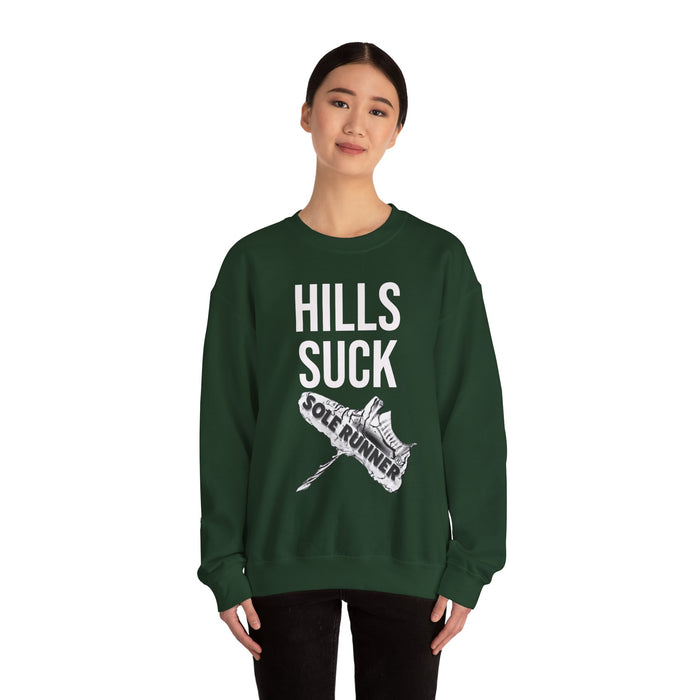 Hills Suck: Unisex Heavy Blend™ Crewneck Sweatshirt