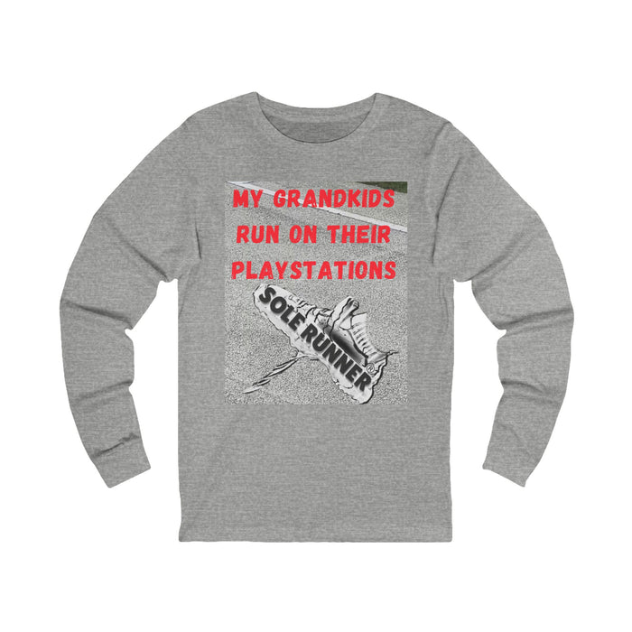 My Grandkids Run On Their Playstations: Unisex Jersey Long Sleeve Tee