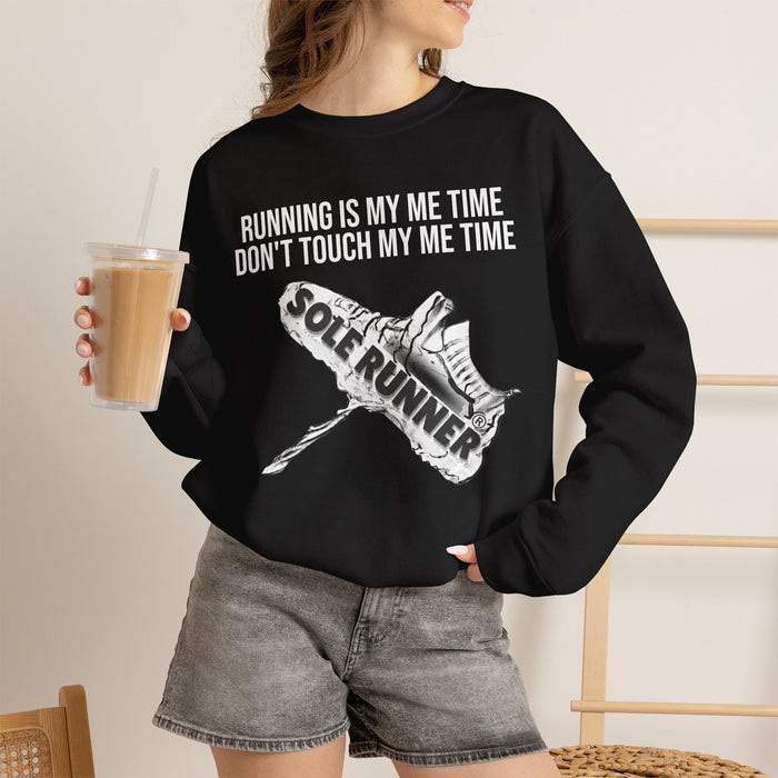 Running Is My Me Time. Don't Touch My Me Time: Unisex Heavy Blend™ Crewneck Sweatshirt