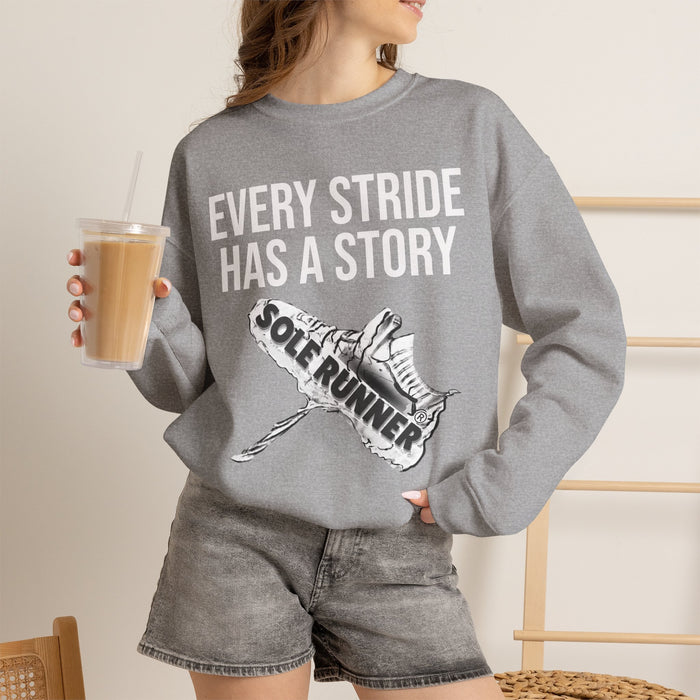Every Stride Has A Story: Unisex Heavy Blend™ Crewneck Sweatshirt