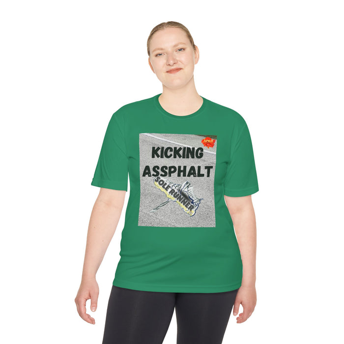 Kicking Assphalt Tee-Whimsical Moisture Wicking Uniswx T-Shirt For Runners