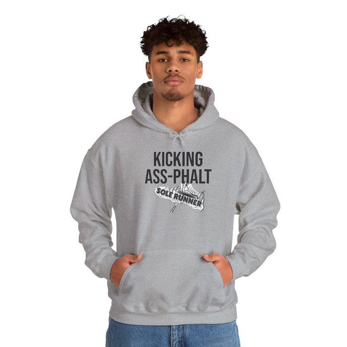 Kicking Ass-Phalt: Unisex Heavy Blend™ Hooded Sweatshirt