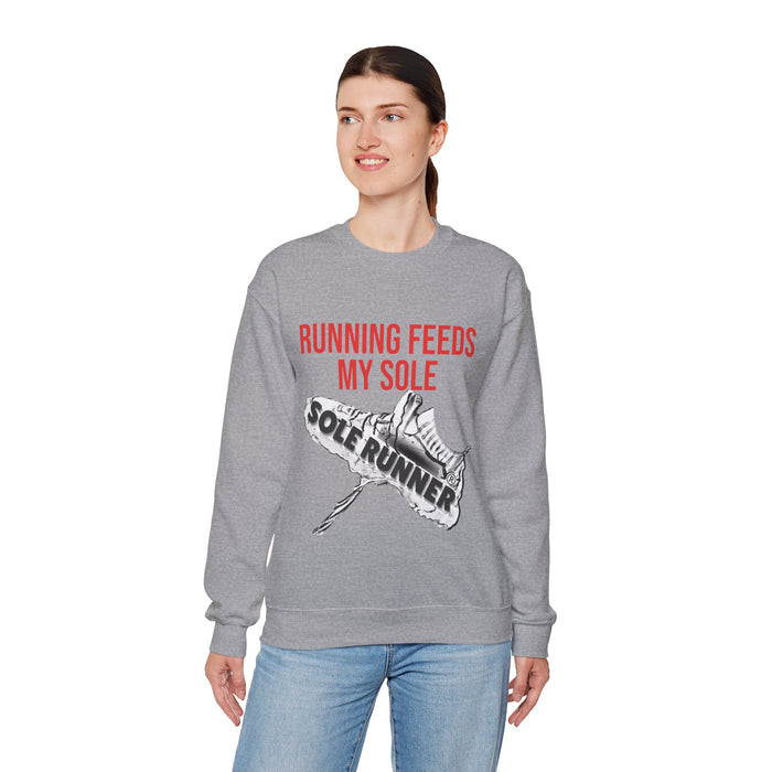 Running Feeds My Sole: Unisex Heavy Blend™ Crewneck Sweatshirt