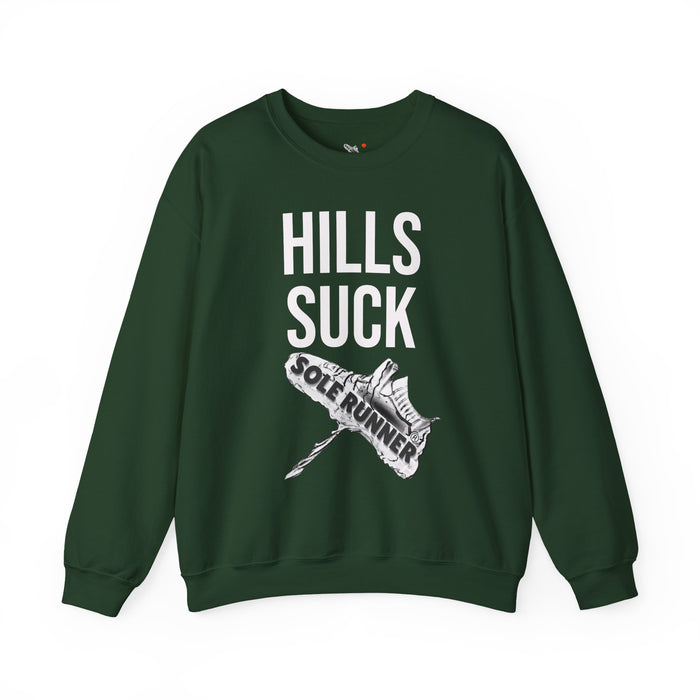 Hills Suck: Unisex Heavy Blend™ Crewneck Sweatshirt