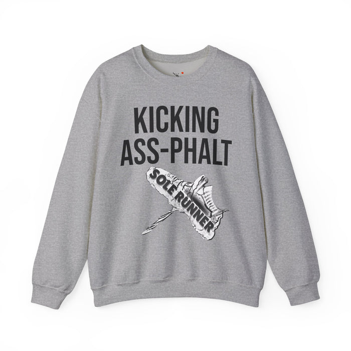 Kicking Ass-Phalt: Unisex Heavy Blend™ Crewneck Sweatshirt