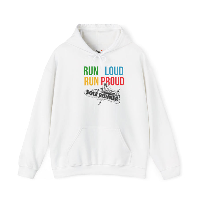 Run Loud Run Proud: Unisex Heavy Blend Hooded Sweatshirt