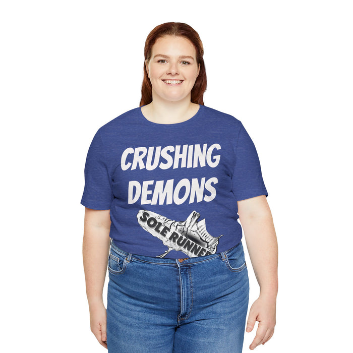 Crushing Demons: Unisex Jersey Short Sleeve Tee